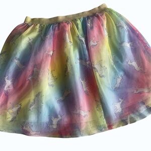 NWOT Carters Pastel Rainbow Unicorn Tutu Girls 14 Sparkley Waistband